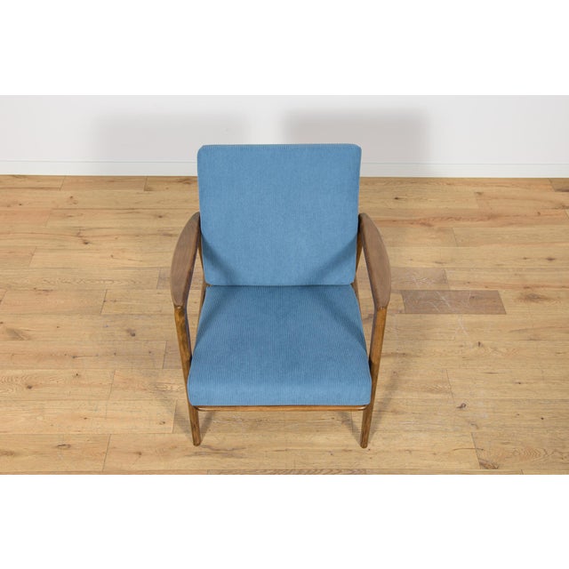 Blue Model 300-139 Armchair from Swarzędz Factory, Poland, 1960s For Sale - Image 8 of 15
