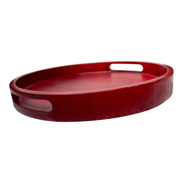 Vintage David and Carey International Teak Serving Tray For Sale