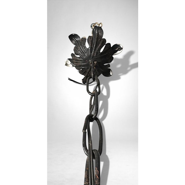 Early 20th Century Italian Florentine Renaissance Revival Style Pair Italian Wrought Iron Lanterns For Sale - Image 12 of 18