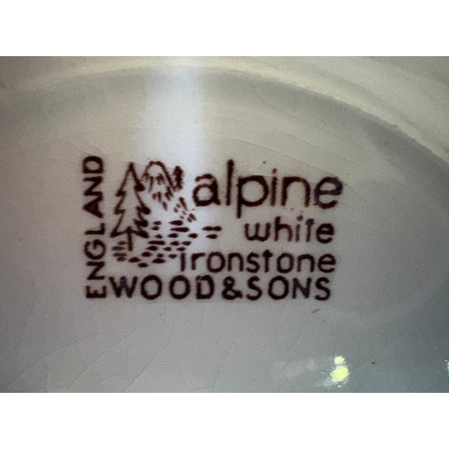 Chestnut Period 1930s Wood & Sons Alpine Ironstone Fox Hunt Themed Plate For Sale - Image 8 of 10