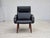 Danish Armchair in Black Artificial Leather and Teak Wood Legs, 1970s For Sale - Image 4 of 15