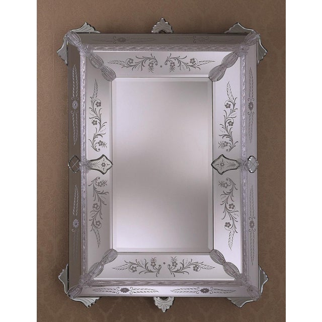 Glass Venetian Mirror in Murano Glass by Fratelli Tosi For Sale - Image 7 of 7