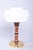Mid-Century Table Lamp in Walnut, Brass and Glass, Czech, 1960s For Sale - Image 12 of 12