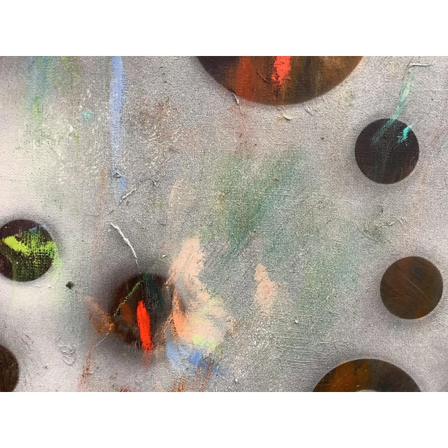 Contemporary "Extra Terrene" Contemporary Abstract Mixed-Media Painting by Peter Rossiter For Sale - Image 3 of 4