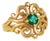 14k Yellow Gold and Emerald Ring For Sale