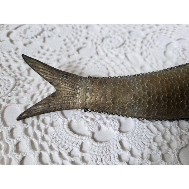 1950s Mid 20th Century French Brass Fish Figurine For Sale - Image 5 of 7