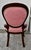 Antique Walnut Pink Round Back Victorian Style Parlor/Boudior Chair For Sale - Image 13 of 13