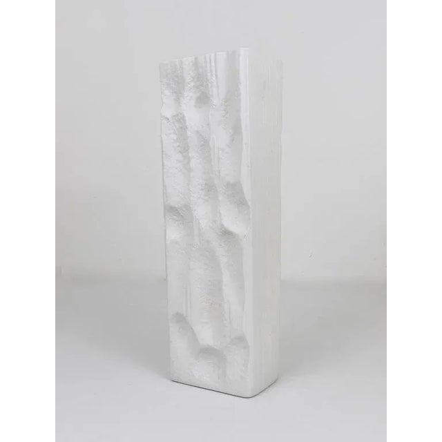 Rosenthal Large German White Op Art Vase in Porcelain by Martin Freyer for Rosenthal, 1960s For Sale - Image 4 of 11