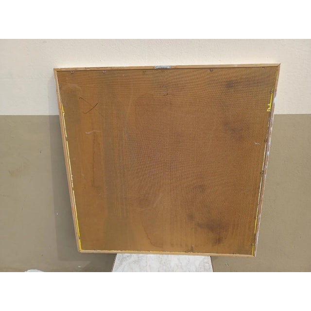 Mid-Century Modern Vintage Mid Century Poppy Painting on Board For Sale - Image 3 of 4