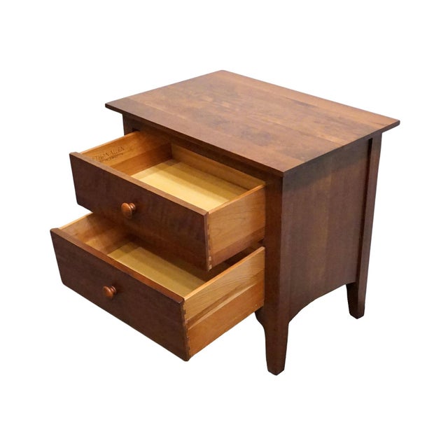 Wood Ethan Allen American Impressions Collection Solid Cherry 24" Two Drawer Nightstand 24-5406 For Sale - Image 7 of 14