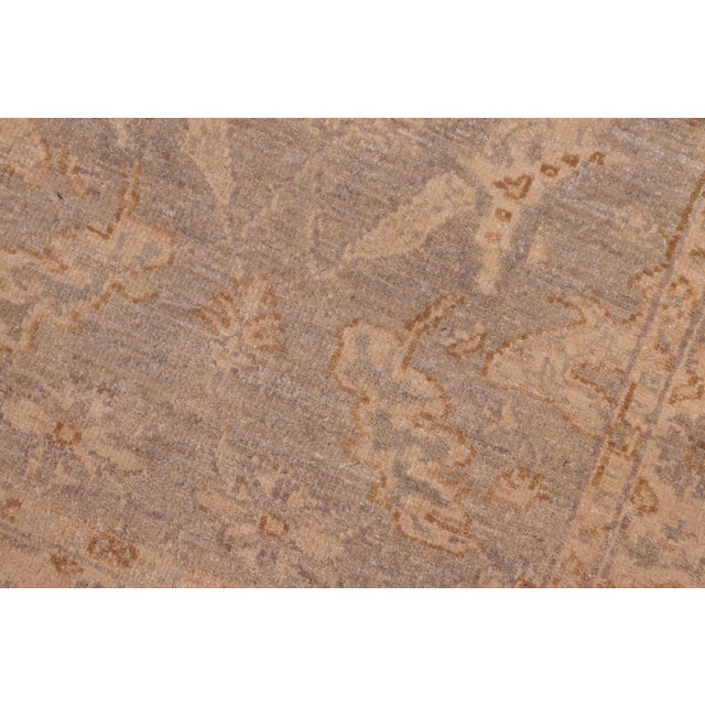 Textile Chic Ziegler Grey Beige Hand-Knotted Wool Runner - 2'7'' X 9'4'' For Sale - Image 7 of 8