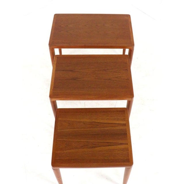 Nesting Tables by Henry W. Klein for Bramin, 1960s, Set of 3 For Sale - Image 6 of 8