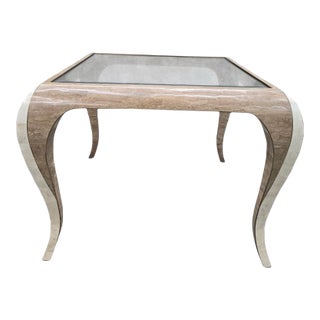 Late 20th Century Postmodern Karl Springer Style Sculptural Coffee Table For Sale