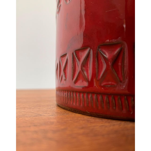 Mid-Century Italian Red Pottery Vase by Aldo Londi for Bitossi, 1960s For Sale - Image 15 of 18
