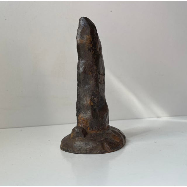 Antique Runestone Desk Ornament in Cast Iron, 1894 For Sale - Image 4 of 7