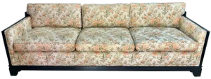 Late 20th Century Black Tony Duquette Style Lacquer Chinoiserie Sofa by Key City