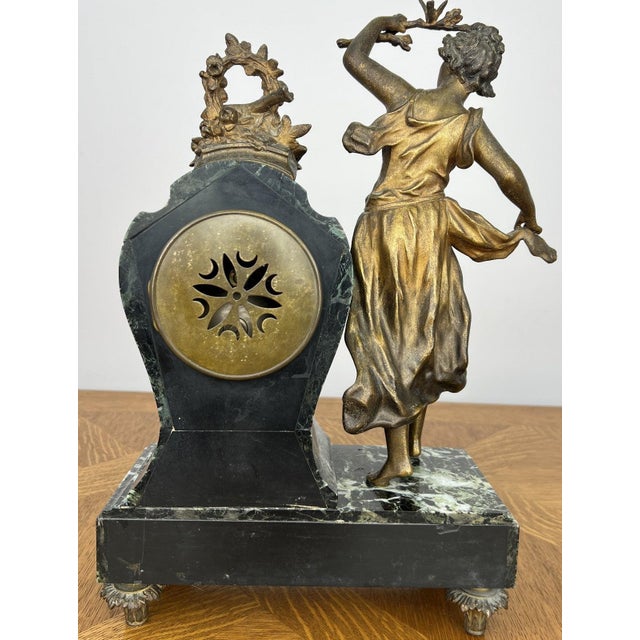 Vintage French Style Marble Clock For Sale - Image 12 of 18