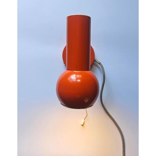 Mid-Century Modern Space Age Italian Wall Lamp, 1970s For Sale - Image 6 of 13