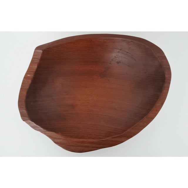 French Hand-Carved Free-Form Wood Dish, 1960s For Sale - Image 6 of 9