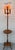 Authentic Antique Maple Floor Lamp With Built-in Table & Glass Gallery Tray 61" For Sale - Image 4 of 16