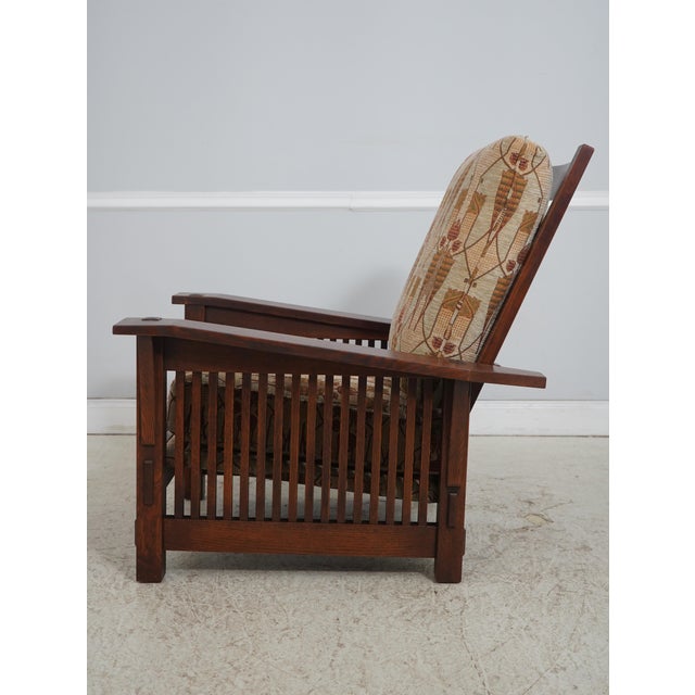 Mission Stickley Mission Oak Reclining Morris Chair For Sale - Image 3 of 18