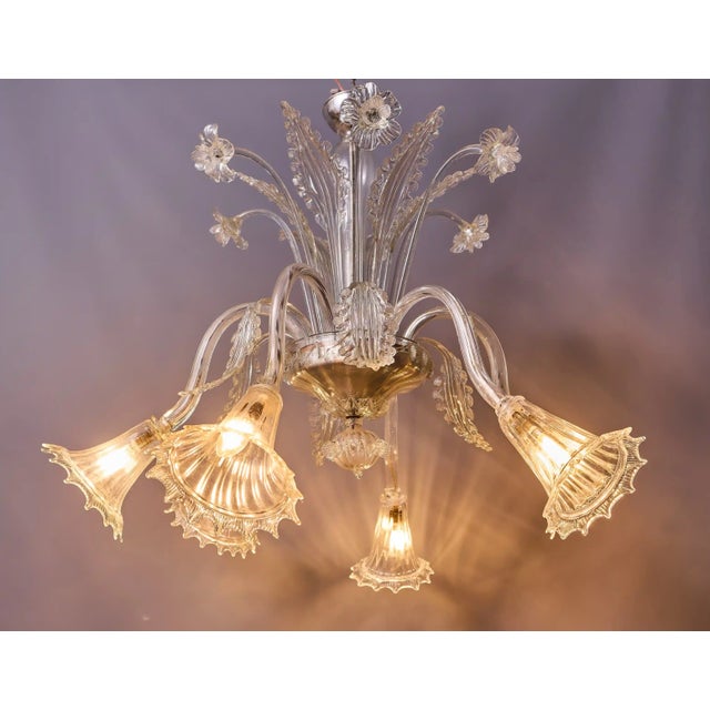 2000 - 2009 Venetian Chandelier in Split Glass, Murano For Sale - Image 5 of 12