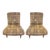1970s Vintage Patchwork Armless Slipper Chairs - a Pair For Sale