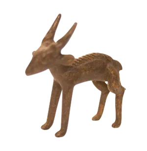 Vintage Dark Impala Ram Bronze Gold Weight