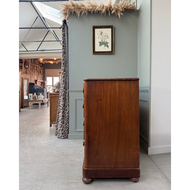 Large English Victorian Mahogany Chest of Drawers For Sale - Image 3 of 18