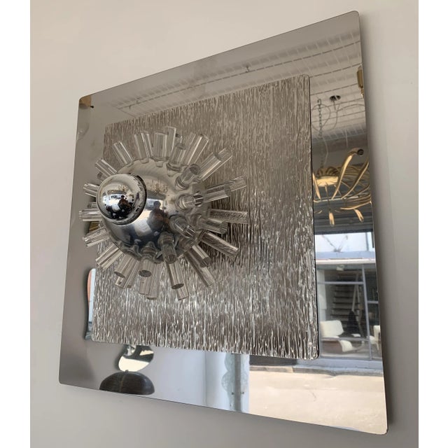 Stainless Steel Lucite Sconces by A. Brotto for Esperia, Italy, 1970 - a Pair For Sale - Image 6 of 13