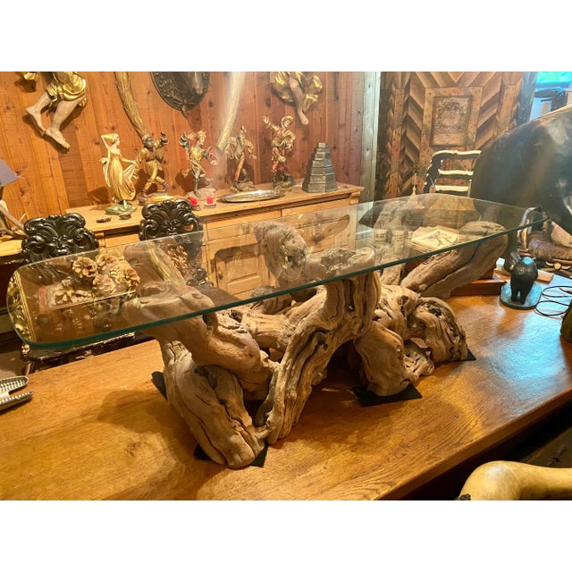 1960s Mid Century Burl Wood Coffee Table For Sale - Image 4 of 7