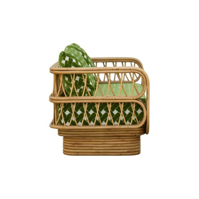 Contemporary Luna Sofa in Stained Rattan by Popus Editions For Sale - Image 3 of 9
