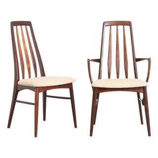 Danish Eva Rosewood Dining Chairs by Niels Koefoed, 1970s, Set of 6 For Sale