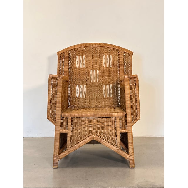Ascona Wicker Armchair by Vivai Del Sud, 1970s For Sale - Image 10 of 18