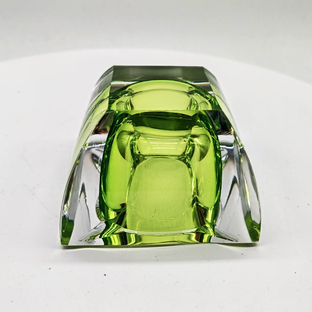 Square Ashtray or Catch-All in Lead Crystal attributed to Val Saint Lambert, Belgium, 1960s For Sale - Image 11 of 12