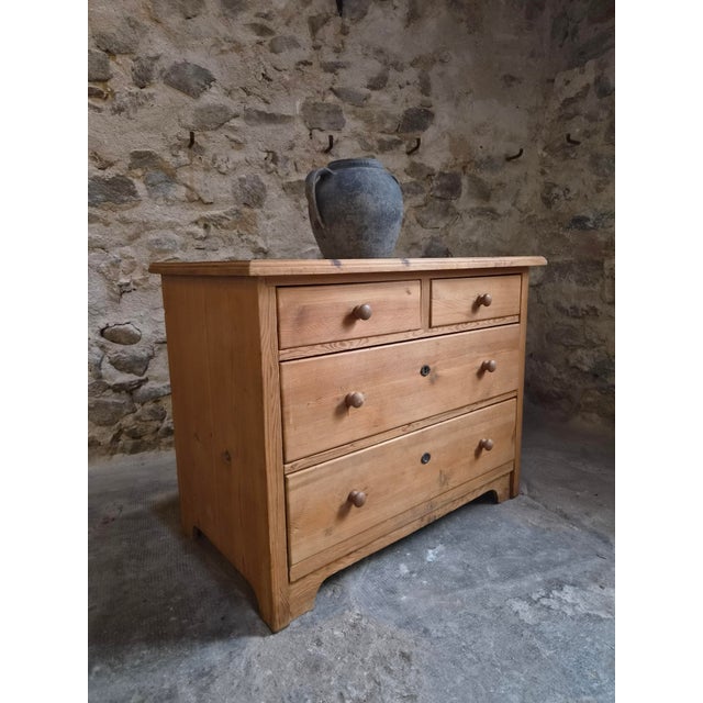Rustic Antique Rustic Pine Chest of Drawers, 1890s For Sale - Image 3 of 18