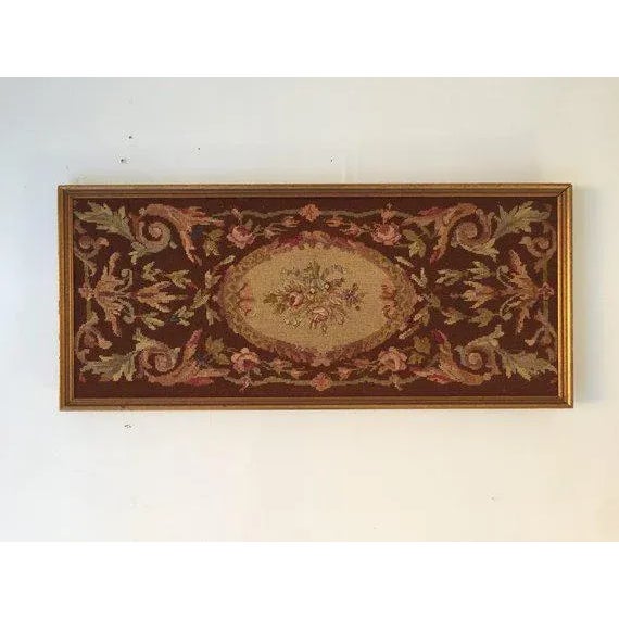 1940s Vintage French Style Needlepoint 32"l X 14" W For Sale - Image 5 of 5