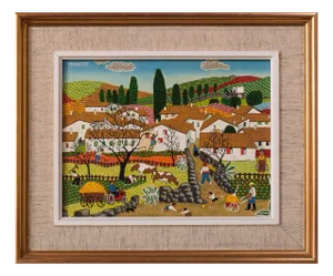 Juan Blancafort, The Dry Trees, 20th-century, Oil on Board, Framed