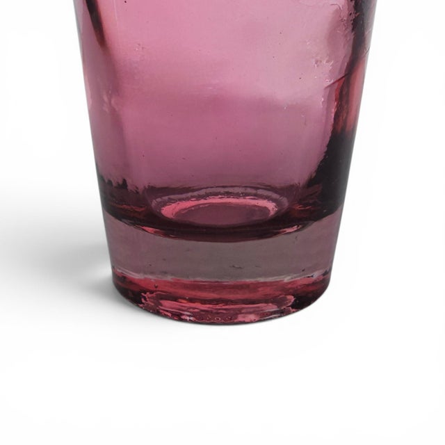 Vidrios San Miguel Spanish Amethyst Recycled Glass Genie Bottle Decanter For Sale - Image 9 of 13