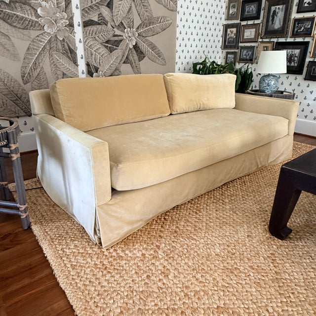 Skirted Bench Seat Sofa For Sale - Image 10 of 13