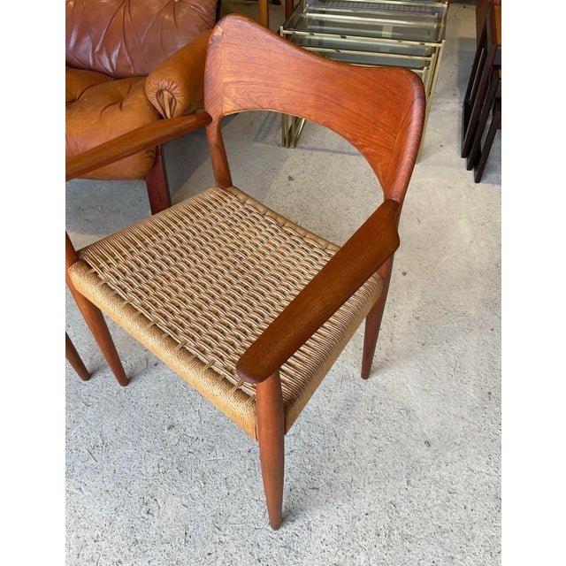 Wood Danish Dining Carver Chairs by Arne Hovmand Olsen for Mogens Kold, Set of 2 For Sale - Image 7 of 18