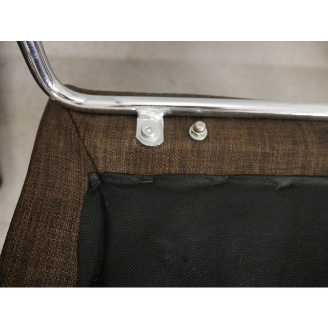 Brown Vintage Italian Modern Armchairs in Metal, 1980s, Set of 2 For Sale - Image 8 of 15