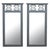1960s Pair of Midcentury Wall Mirrors With Grey Finish and Fun Cut Out Design For Sale - Image 5 of 10