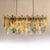 Scenographic italian hand-made chandelier with multicolors strip “listelli”, elements of Murano glass. Huge rectangular...
