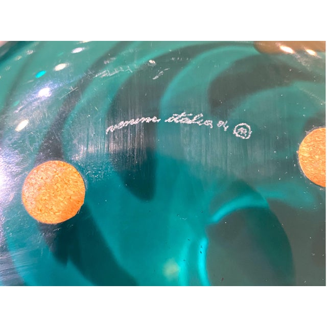 Stunning Extra Large Venini Murano Spiral Art Glass Centerpiece Bowl For Sale - Image 14 of 15