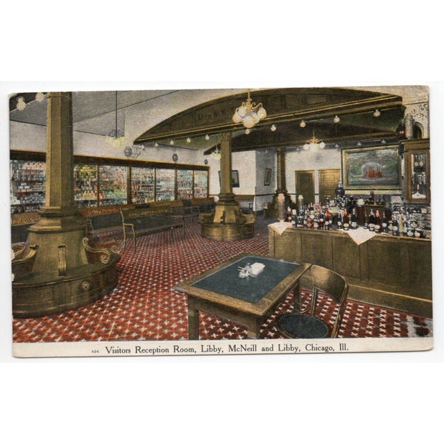 Early 20th-Century Glass-Front Oak Libby, McNeill & Libby Display Cabinet For Sale - Image 6 of 6