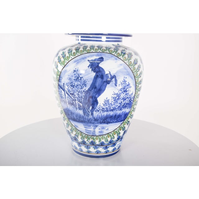 Mid-Century Modern Vase with Lid in Alfe Porcelain, Portugal, 1950s For Sale - Image 3 of 10