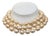 Vintage Signed Monet Goldtone 3-Strand Faux-Baroque Pearl Collar Necklace For Sale
