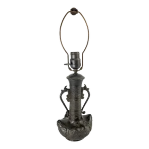 Early 20th Century Chinese Chinoiserie Song or Yuan Style Bronze Table Lamp