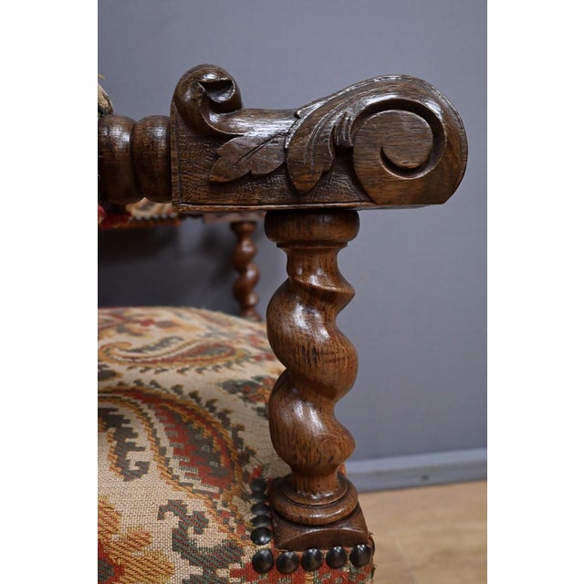 Early 20th Century Louis XIII Oak Armchair For Sale - Image 16 of 18